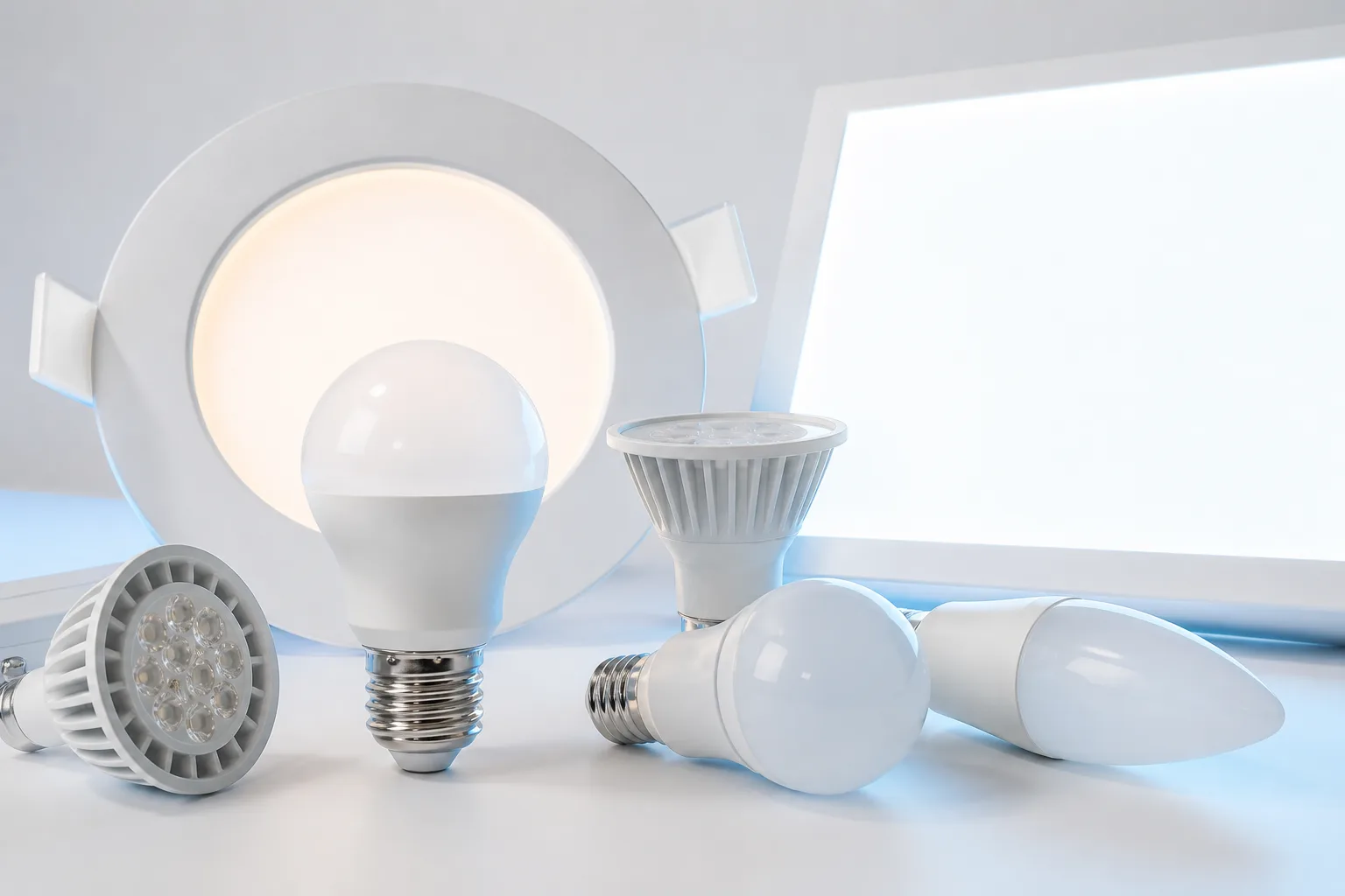 Vizyon LED ürün örnekleri — ampul ve panel serileri